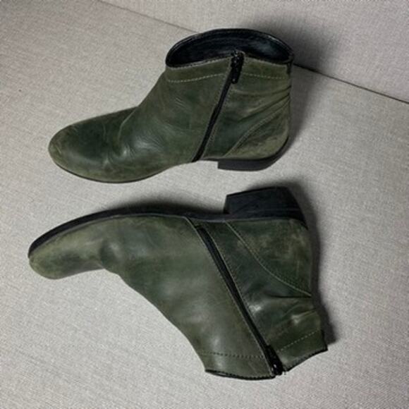 WOLKY Winchester Green Softy Wax Bootie Womens Size EU 40 US 9.5 Leather - Picture 6 of 9